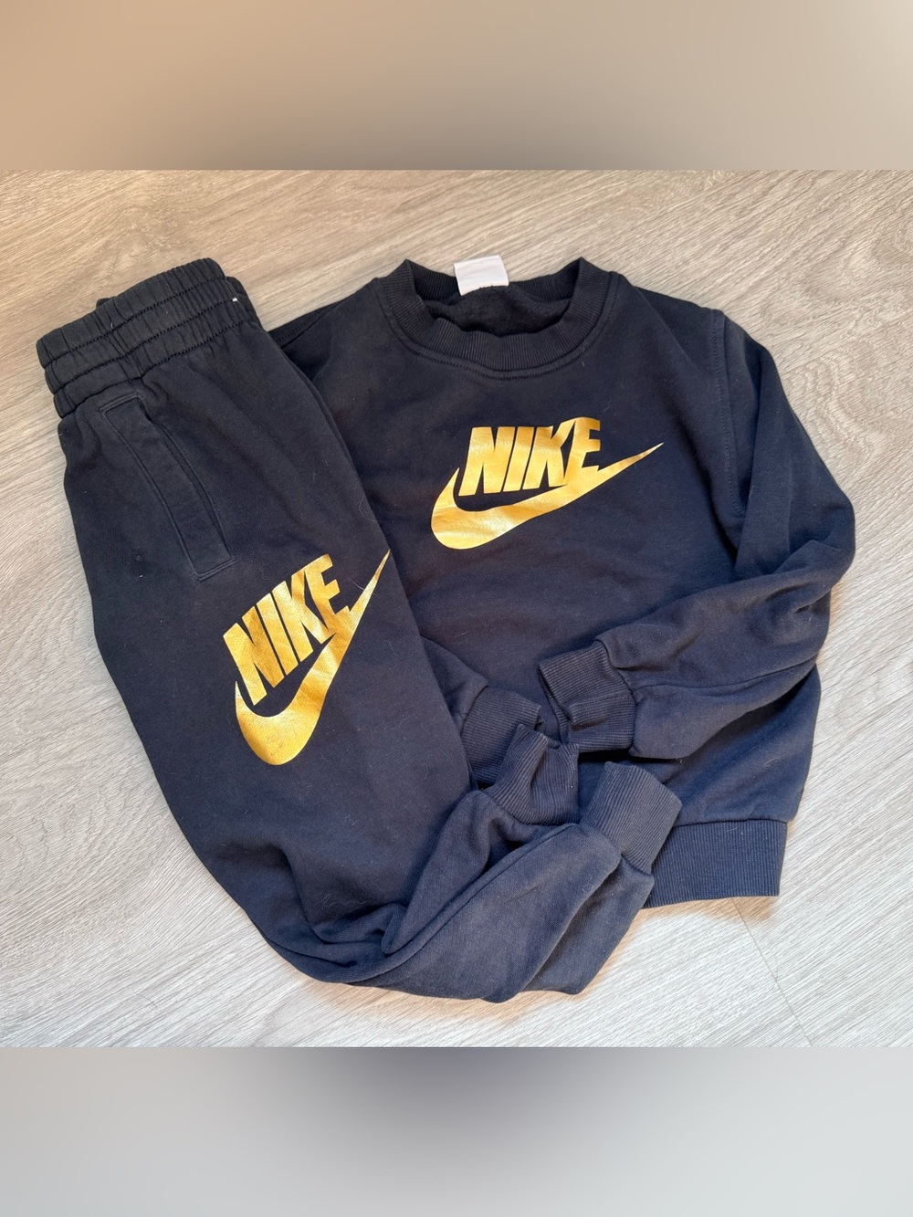 Nike Black Fleece Sweatpants with Logo Tag